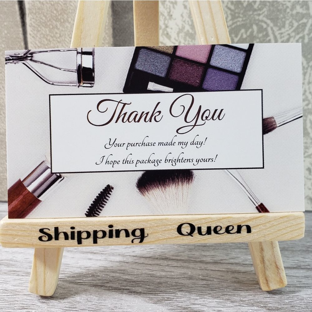8/$20 Poshmark Thank You Cards Makeup Cosmetics Design